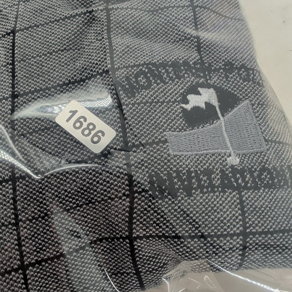Vtg Y2K Antigua Check Monterey Police Invitational Cotton Golf Polo Gray Black M - Picture 7 of 9